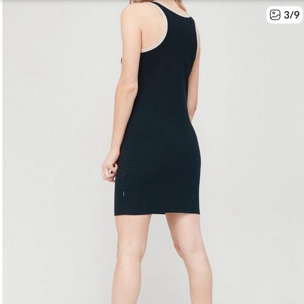 Converse Black Sleeveless Ribbed Scoop-neck Mini Dress women’s size XS